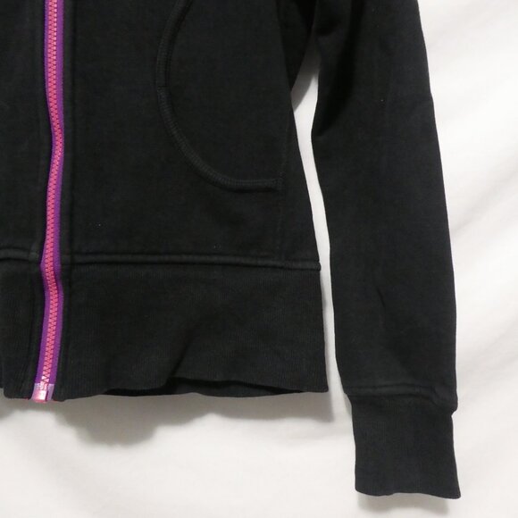 LULULEMON | size 4 | Black Scuba Hoodie W/ Purple Lining and Omega - Picture 10 of 15